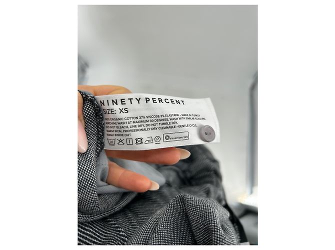 Autre Marque NINETY PERCENT Mono T.International XS Algodón Gris - vista 4
