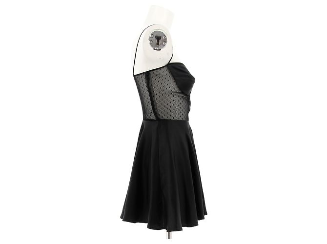 Autre Marque SILVIA ASTORE Kleid T.IT 40 Seide Schwarz - Ansicht 3