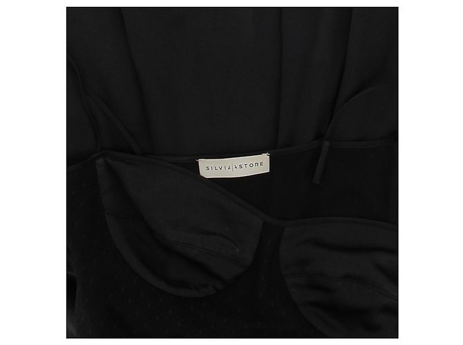 Autre Marque SILVIA ASTORE Kleid T.IT 40 Seide Schwarz - Ansicht 5