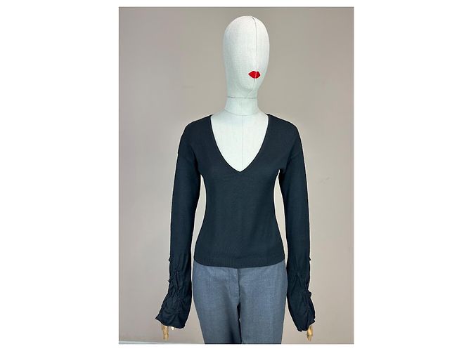 Vintage Wollpullover Versace Jeans Couture Schwarz - Ansicht 3
