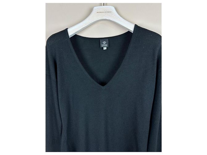 Vintage Wollpullover Versace Jeans Couture Schwarz - Ansicht 7