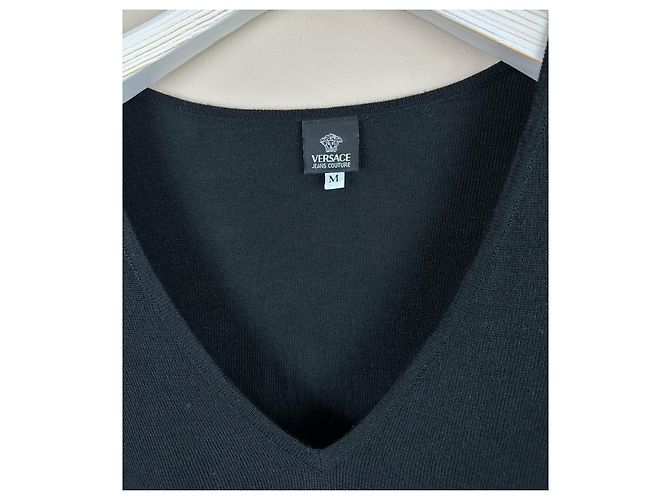 Vintage Wollpullover Versace Jeans Couture Schwarz - Ansicht 8