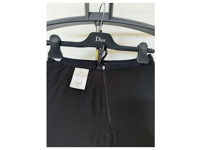 Falda patinadora Christian Dior de lana negra Negro - vista 5