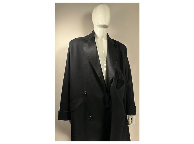 Autre Marque Bianca Saunders Runway Wool Black Coat - view 8