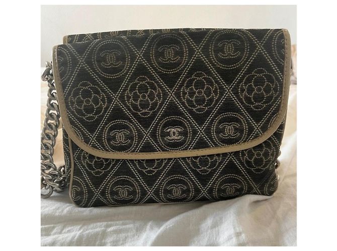 Timeless Borsa Chanel in pelle grigio scuro con camelia Grigio antracite - vista 13