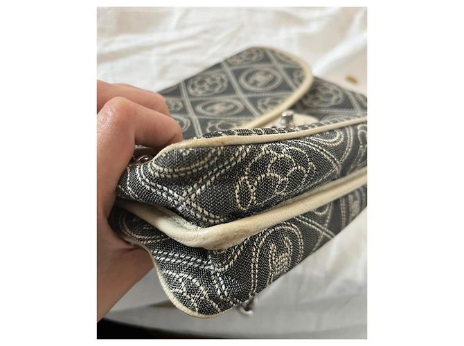 Timeless Borsa Chanel in pelle grigio scuro con camelia Grigio antracite - vista 4