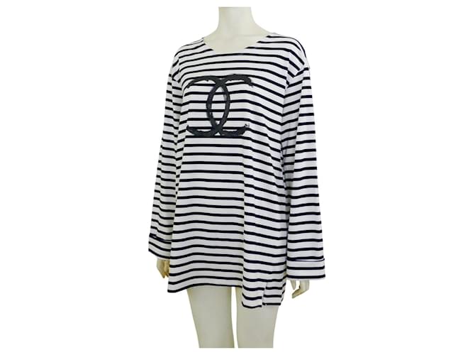 Chanel Top Nero Bianco - vista 2