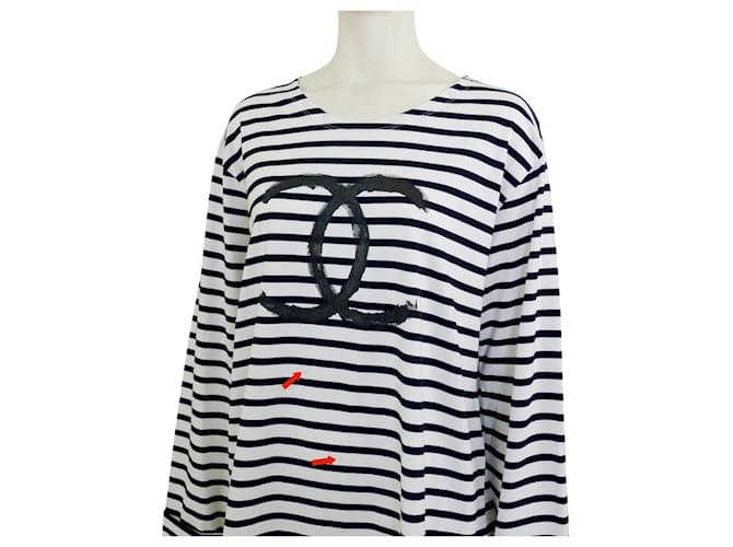 Chanel Top Nero Bianco - vista 6
