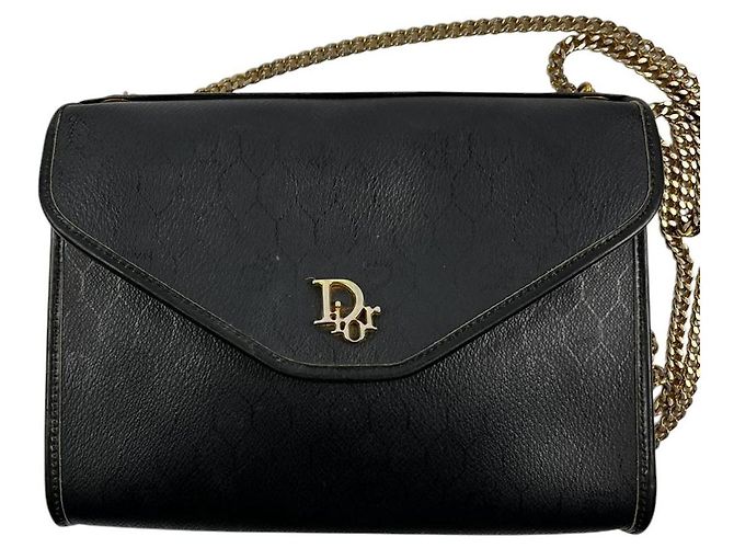 Borsa a Spalla Monogramma Nero e Oro Christian Dior D'oro - vista 2