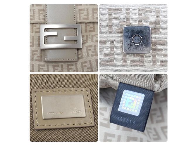 Prada Fendi Zucchino braun-beige Canvas Umhängetasche - Ansicht 10