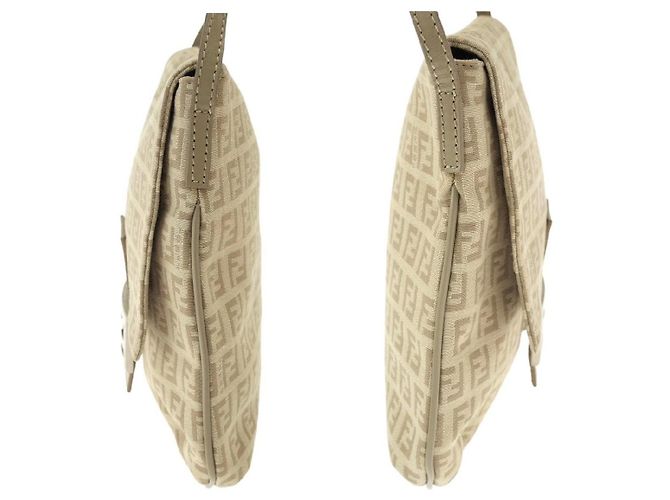 Prada Fendi Zucchino braun-beige Canvas Umhängetasche - Ansicht 3