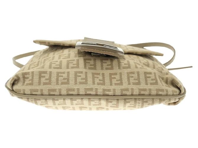 Prada Fendi Zucchino braun-beige Canvas Umhängetasche - Ansicht 4