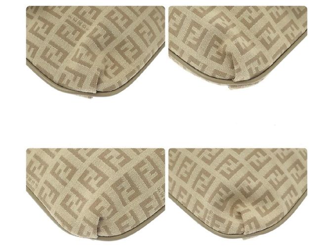 Prada Fendi Zucchino braun-beige Canvas Umhängetasche - Ansicht 5
