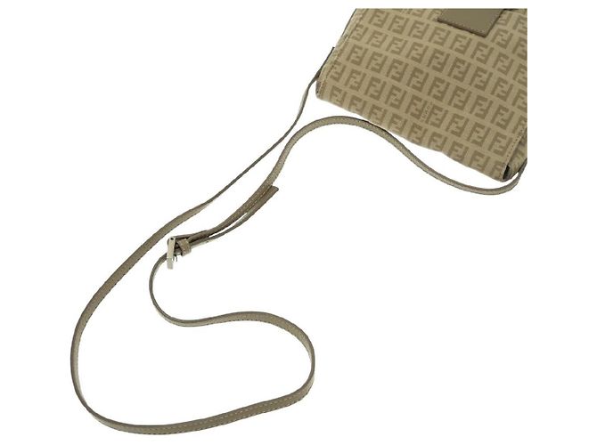 Prada Fendi Zucchino braun-beige Canvas Umhängetasche - Ansicht 6