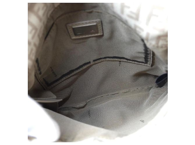 Prada Fendi Zucchino braun-beige Canvas Umhängetasche - Ansicht 8
