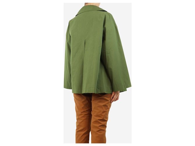 Attic and Barn Khaki-grüne, doppelt-knöpfte Trenchjacke - Größe UK 10 - Ansicht 2
