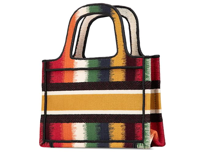 Book Tote Dior Mini D Stripes Tote Giallo - vista 2