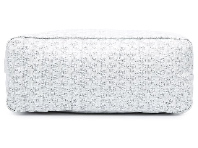 Goyard Hobo Boheme in Goyardine bianca Bianco - vista 3
