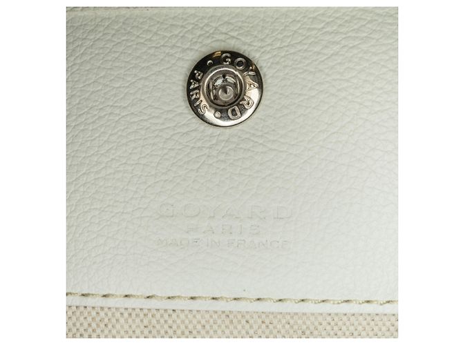 Goyard Hobo Boheme in Goyardine bianca Bianco - vista 5