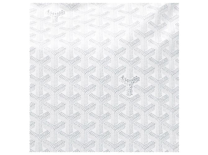 Goyard Hobo Boheme in Goyardine bianca Bianco - vista 6