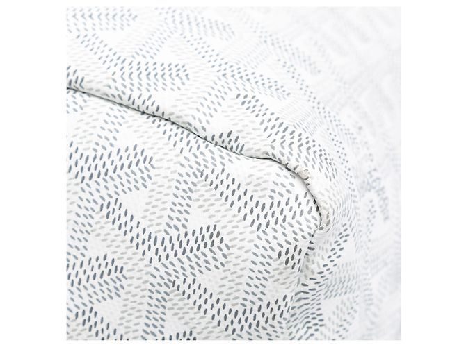 Goyard Hobo Boheme in Goyardine bianca Bianco - vista 9