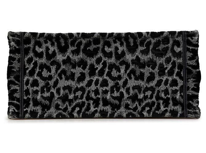 Book Tote Dior Black Mizza Medium Bestickte Leinwand Leopard Tasche Schwarz - Ansicht 3