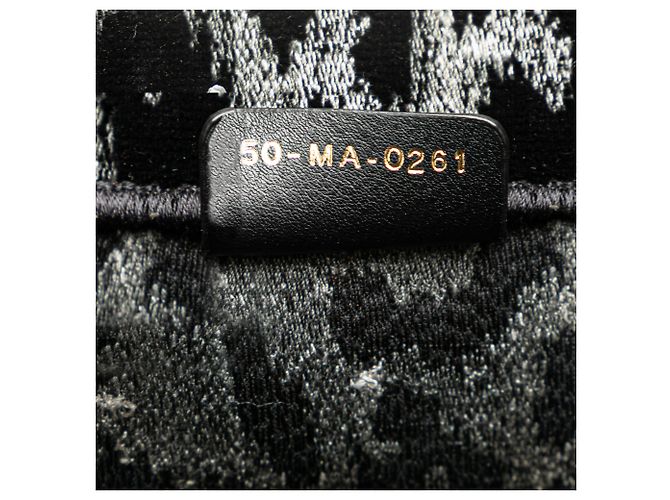 Book Tote Dior Black Mizza Medium Bestickte Leinwand Leopard Tasche Schwarz - Ansicht 6