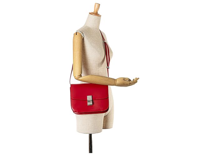 Classic Box Céline Celine Rosso Medio Pelle di Vitello Scatola Classica - vista 10