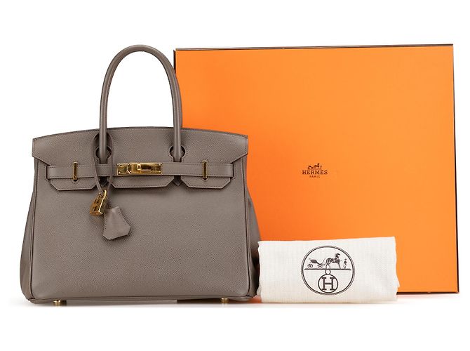 Hermès Birkin Retourne 30 in Epsom Marrone - vista 10