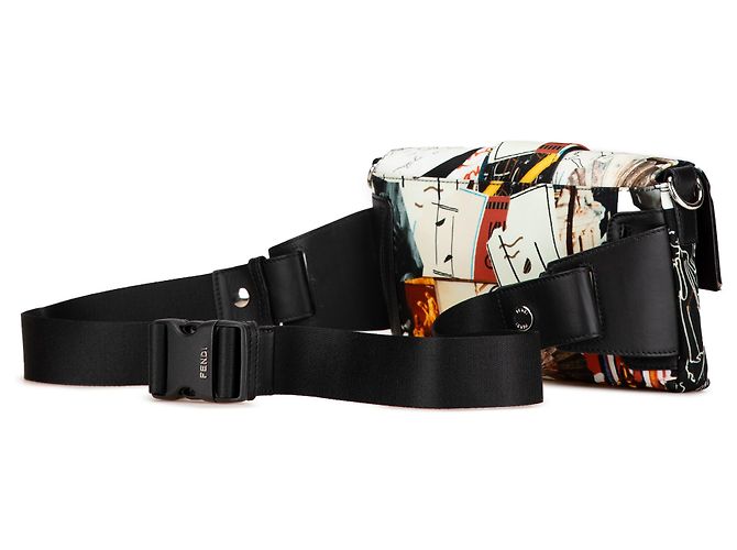 Baguette Fendi Weiß Nylon Karl Kollage Umhängetasche - Ansicht 2