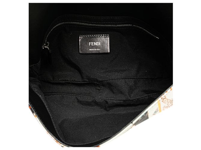 Baguette Fendi Weiß Nylon Karl Kollage Umhängetasche - Ansicht 4