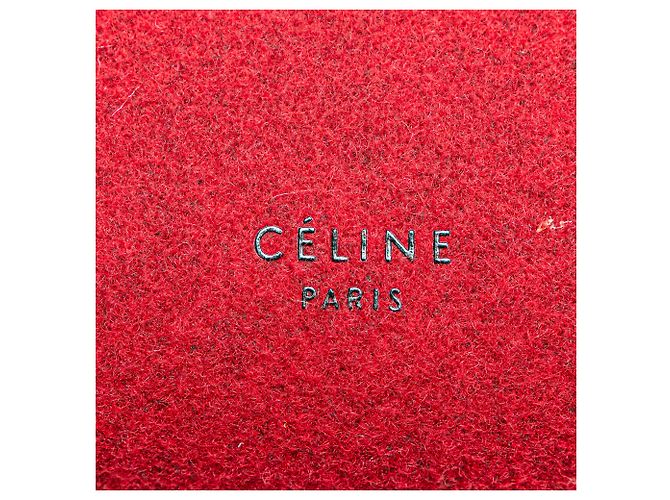Belt Bag Céline Borsa a tracolla mini in feltro rosso e pelle di vitello Celine - vista 5