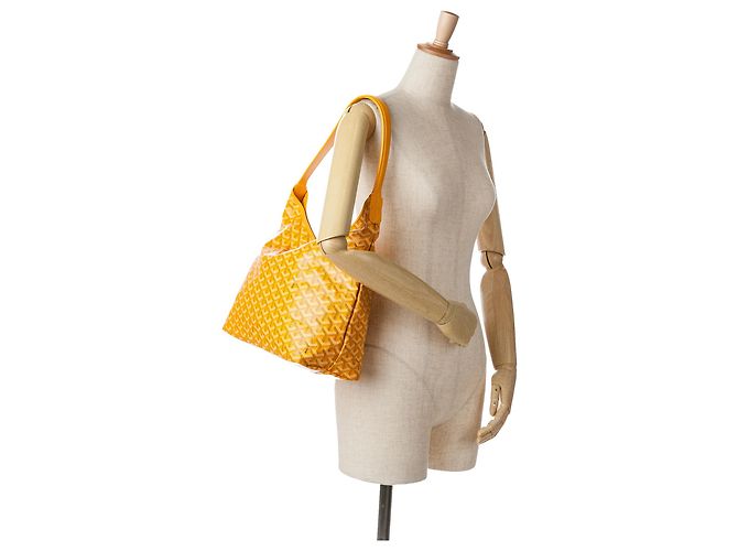 Goyard Hobo Boheme Goyardine Giallo - vista 8