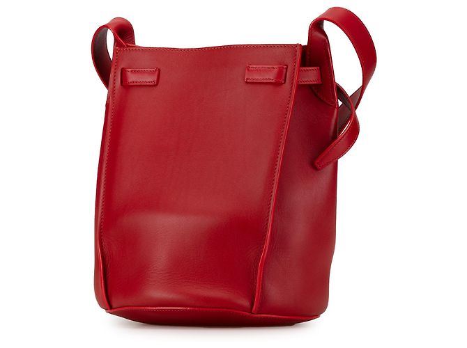 Big Bag Céline Borsa a secchiello incrociata in pelle rossa Celine Rosso - vista 2