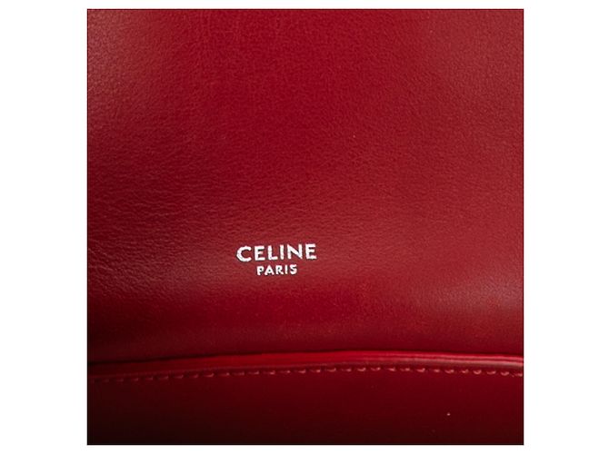 Big Bag Céline Borsa a secchiello incrociata in pelle rossa Celine Rosso - vista 7