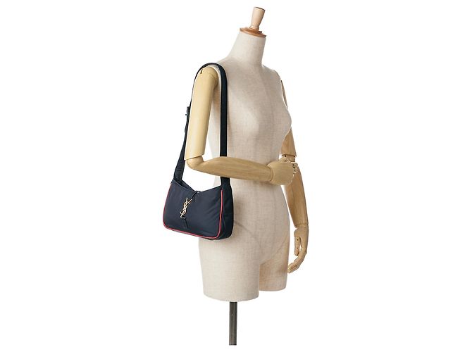Saint Laurent Blu Nylon Le 5 a 7 Blu navy - vista 8