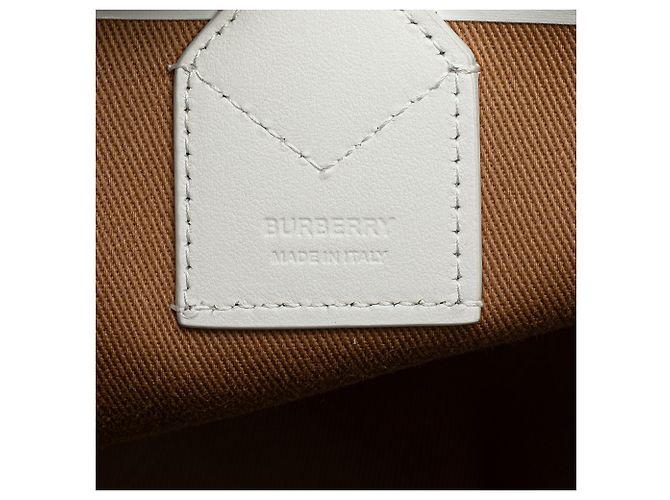 Tote Burberry Beige Mini House Check Canvas London - vista 6