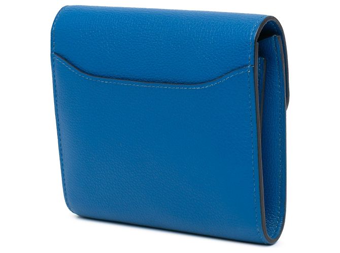 Hermès Blue Evercolor Constance Slim Compact Wallet Blau - Ansicht 2
