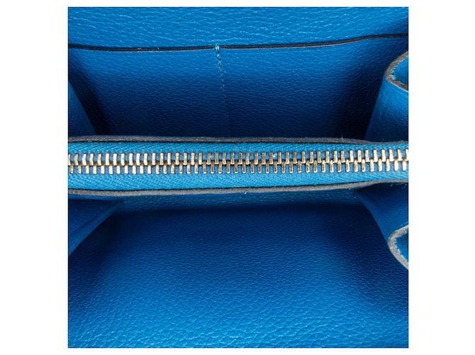 Hermès Blue Evercolor Constance Slim Compact Wallet Blau - Ansicht 4