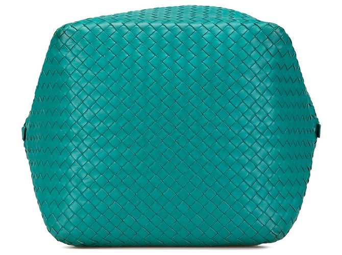 Borsa a spalla Cube Intrecciato in Nappa Blu di Bottega Veneta Turchese - vista 3