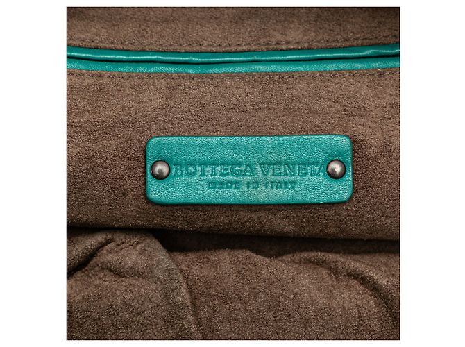 Borsa a spalla Cube Intrecciato in Nappa Blu di Bottega Veneta Turchese - vista 5