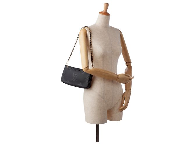 Pochette Félicie Louis Vuitton Pochette Felicie in schwarzem Bicolor Monogram Empreinte - Ansicht 8