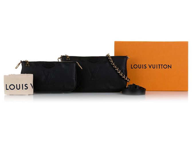 Pochette Félicie Louis Vuitton Pochette Felicie in schwarzem Bicolor Monogram Empreinte - Ansicht 9