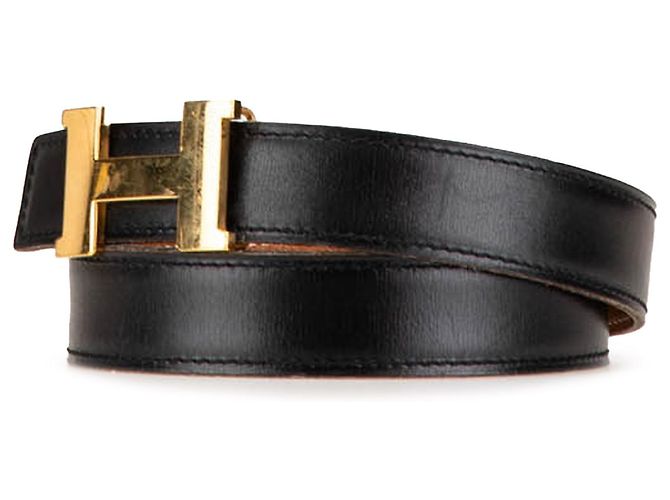 Hermès Schwarzer Leder Constance H Wendegürtel - Ansicht 2