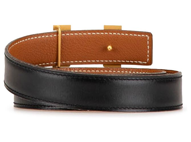 Hermès Schwarzer Leder Constance H Wendegürtel - Ansicht 3