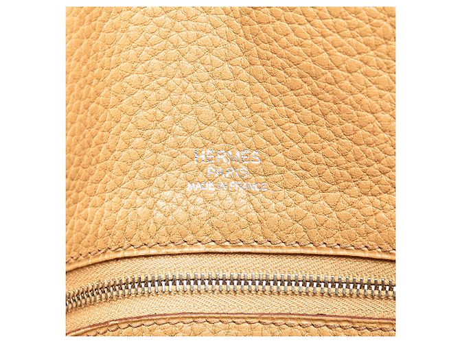 Borsa Cabas Victoria II Clemence 35 Hermès marrone Caramello - vista 5