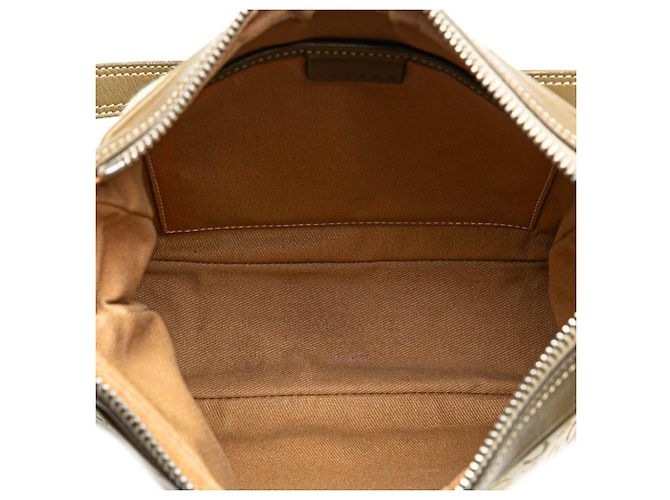 Céline Celine Brown C Macadam Canvas Schultertasche Braun Beige - Ansicht 4