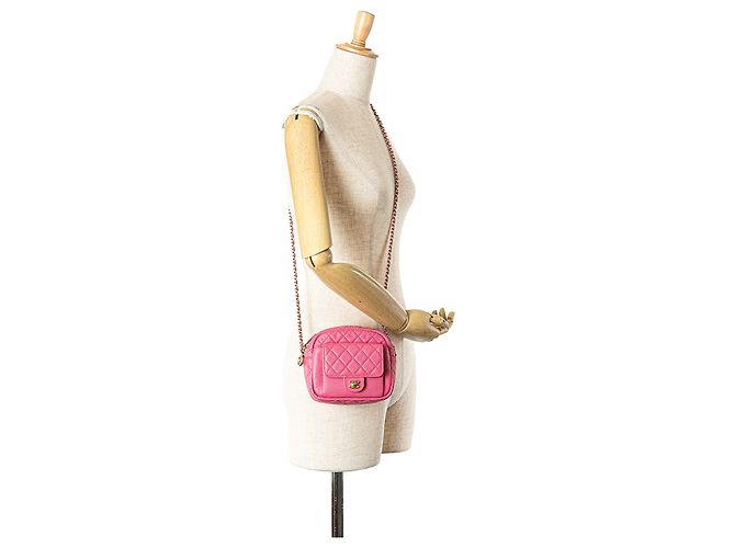 Camera Chanel Pink Quilted Caviar CC Day Kameratasche - Ansicht 7