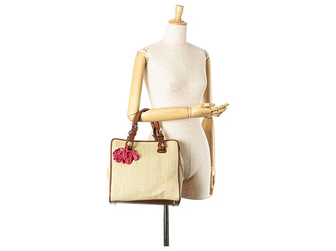 Céline Bolso de paja beige Celine - vista 7