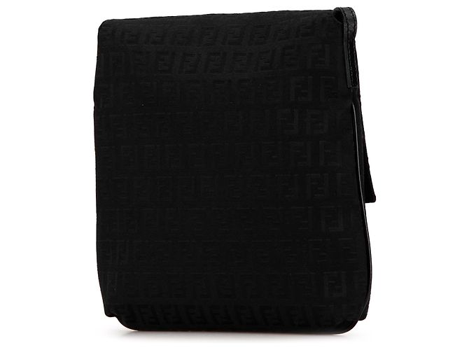 Fendi Schwarze Zucchino Canvas Umhängetasche - Ansicht 2